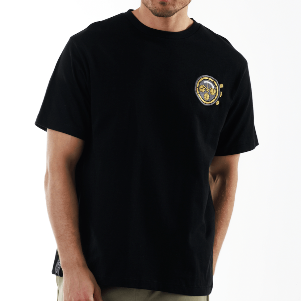 ALLARD BLACK | Oversize Cotton T-Shirt WATCH LIMITED D - Bain de Mer