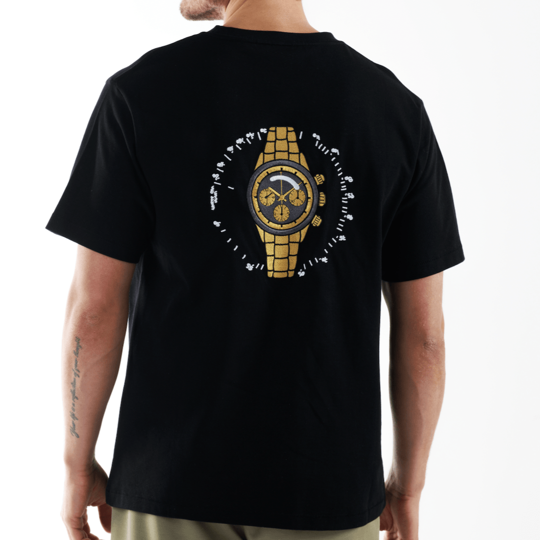 ALLARD BLACK | Oversize Cotton T-Shirt WATCH LIMITED D - Bain de Mer