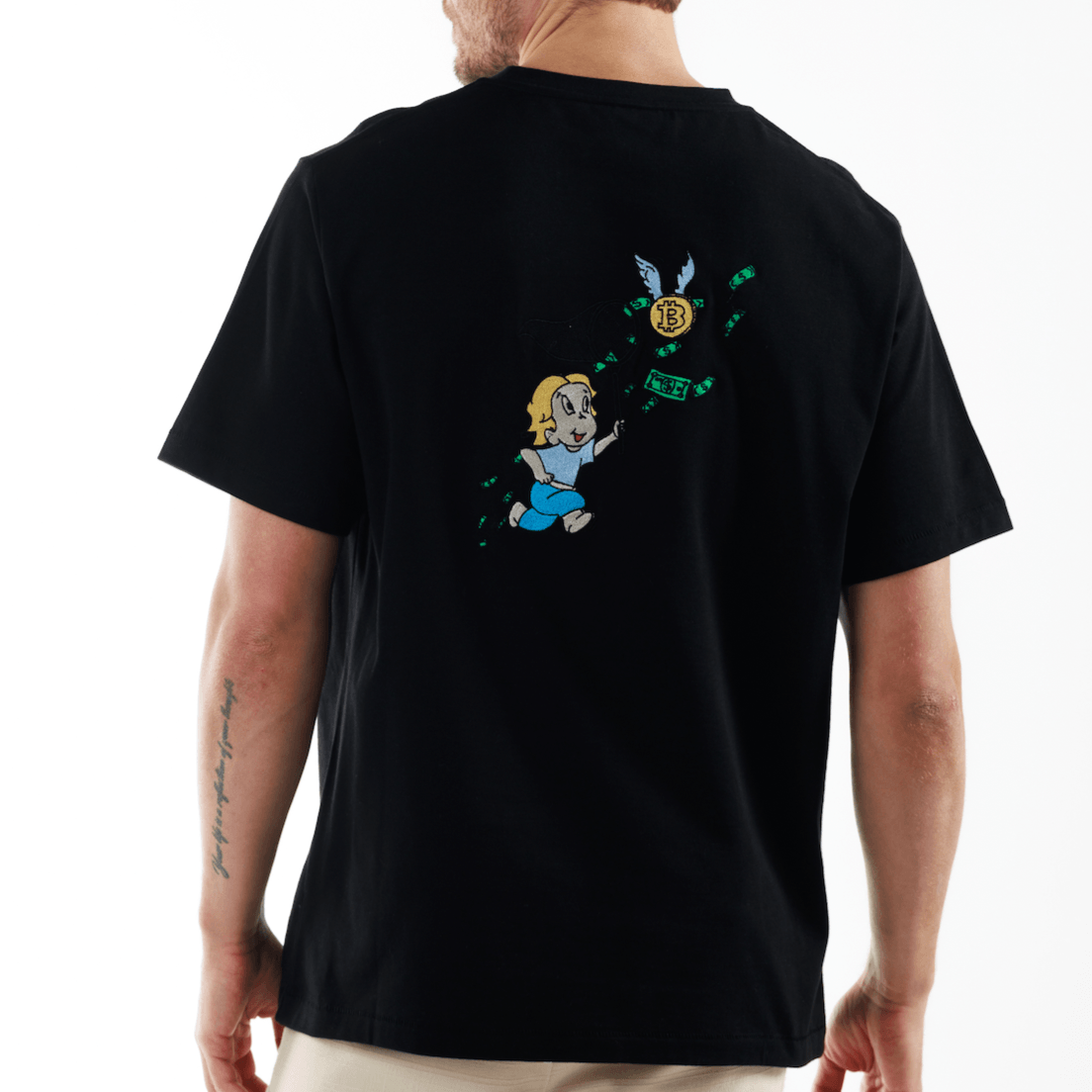 ALLARD BLACK | Oversized Cotton T-Shirt CATCH THE DOLLAR - Bain de Mer