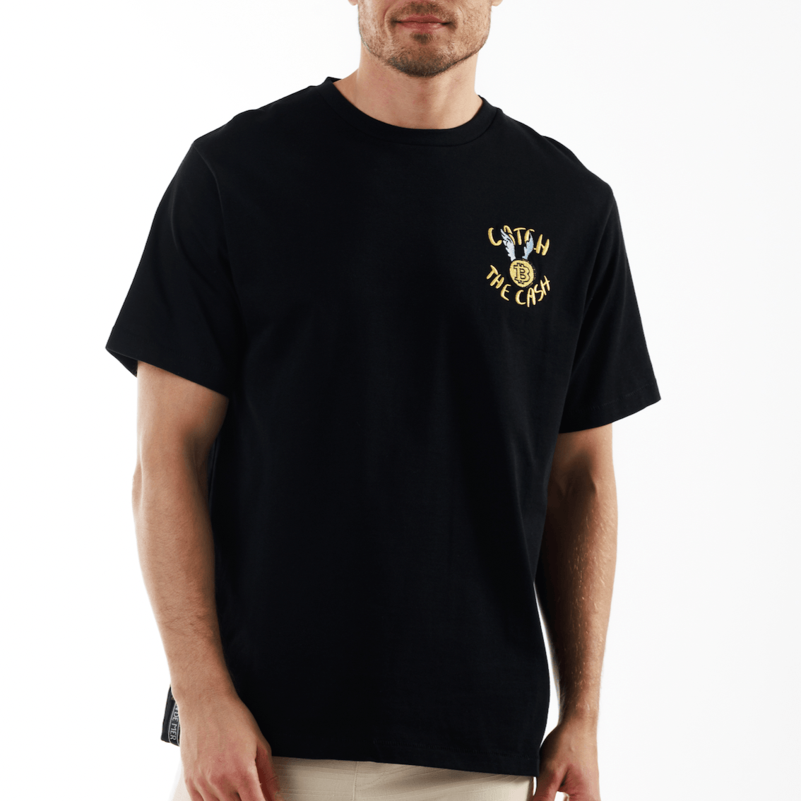 ALLARD BLACK | Oversized Cotton T-Shirt CATCH THE DOLLAR - Bain de Mer