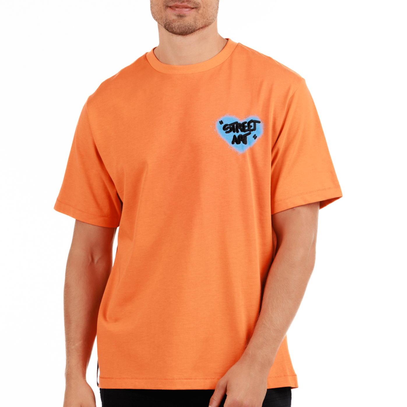 ALLARD ORANGE | Mens Cotton Oversized T-Shirt STREET ART - Bain de Mer