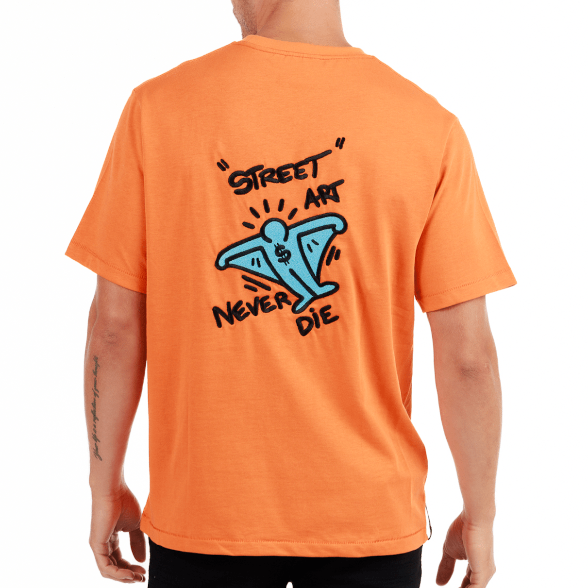 ALLARD ORANGE | Mens Cotton Oversized T-Shirt STREET ART - Bain de Mer
