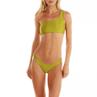 EMMA METALLIC OLIVE | Bikini Bottom - Bain de Mer