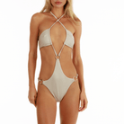 EVA SHINY BEIGE | One-piece Swimsuit - Bain de Mer