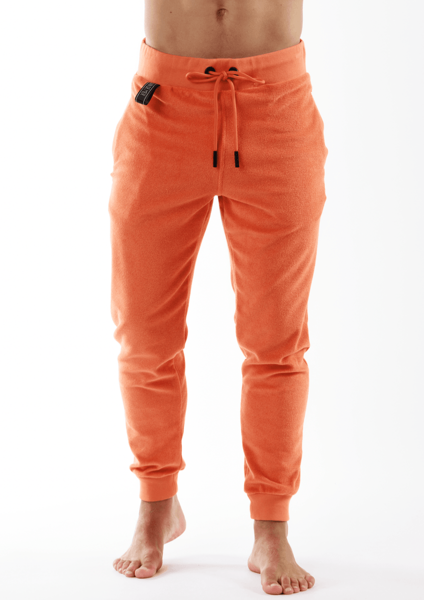 Orange joggers mens on sale