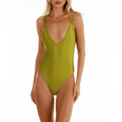 JOHANNA METALLIC OLIVE | One-piece Swimsuit - Bain de Mer