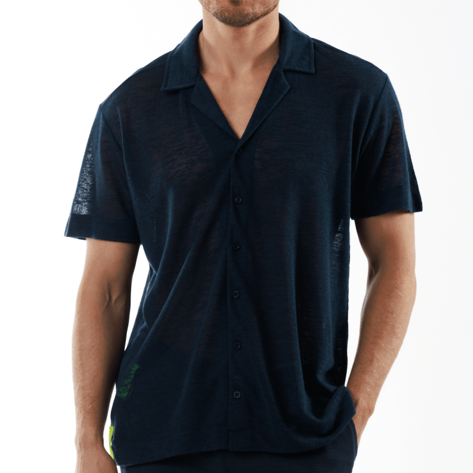 Loutro-M Shirt - Navy Blue Check