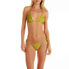 LUNA METALLIC OLIVE | Bikini Bottom - Bain de Mer