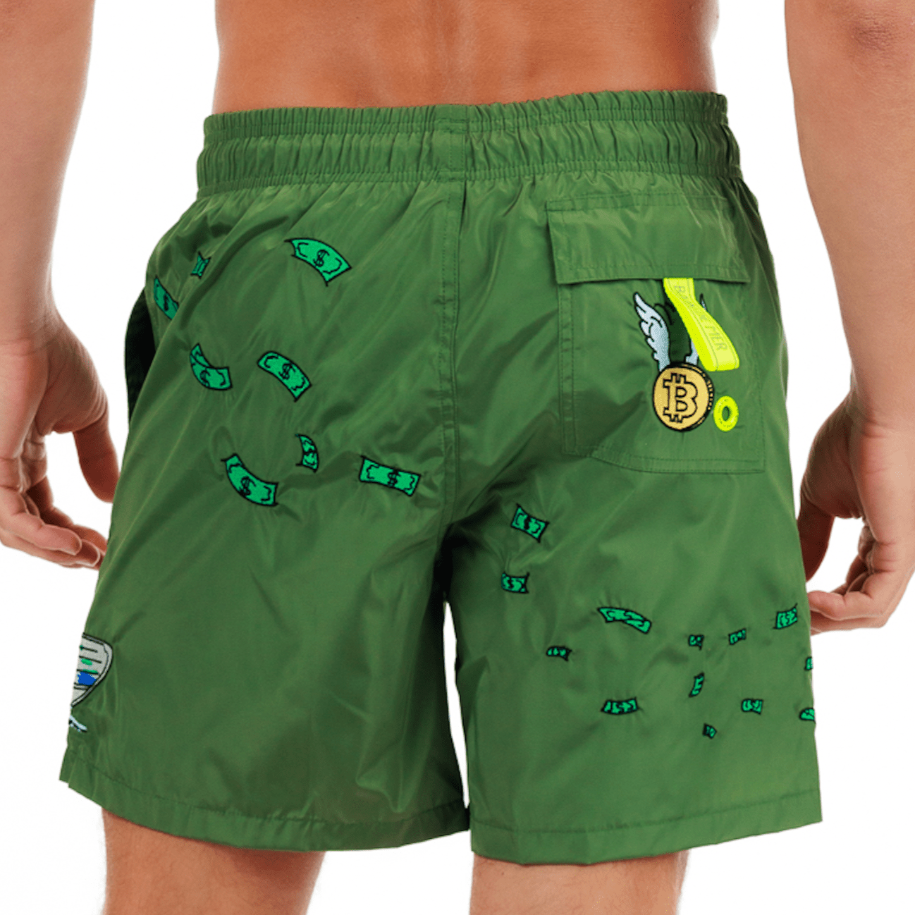 SALIN MILITARY GREEN | Mens Swimwear CATCH THE DOLLAR - Bain de Mer