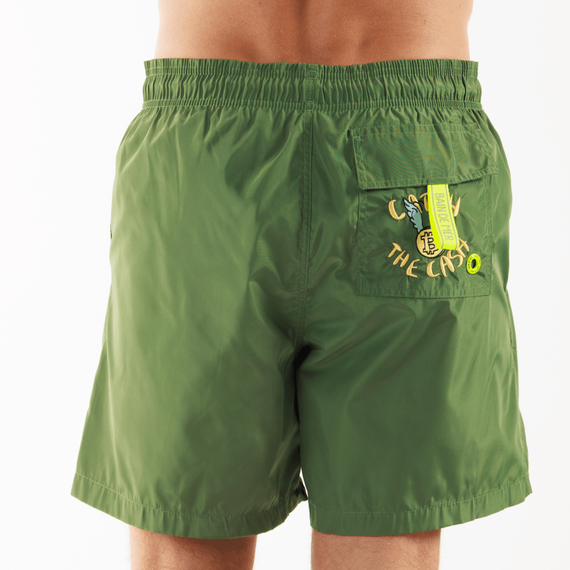 SALIN MILITARY GREEN | Mens Swimwear RICH THE DOLLAR MONO - Bain de Mer