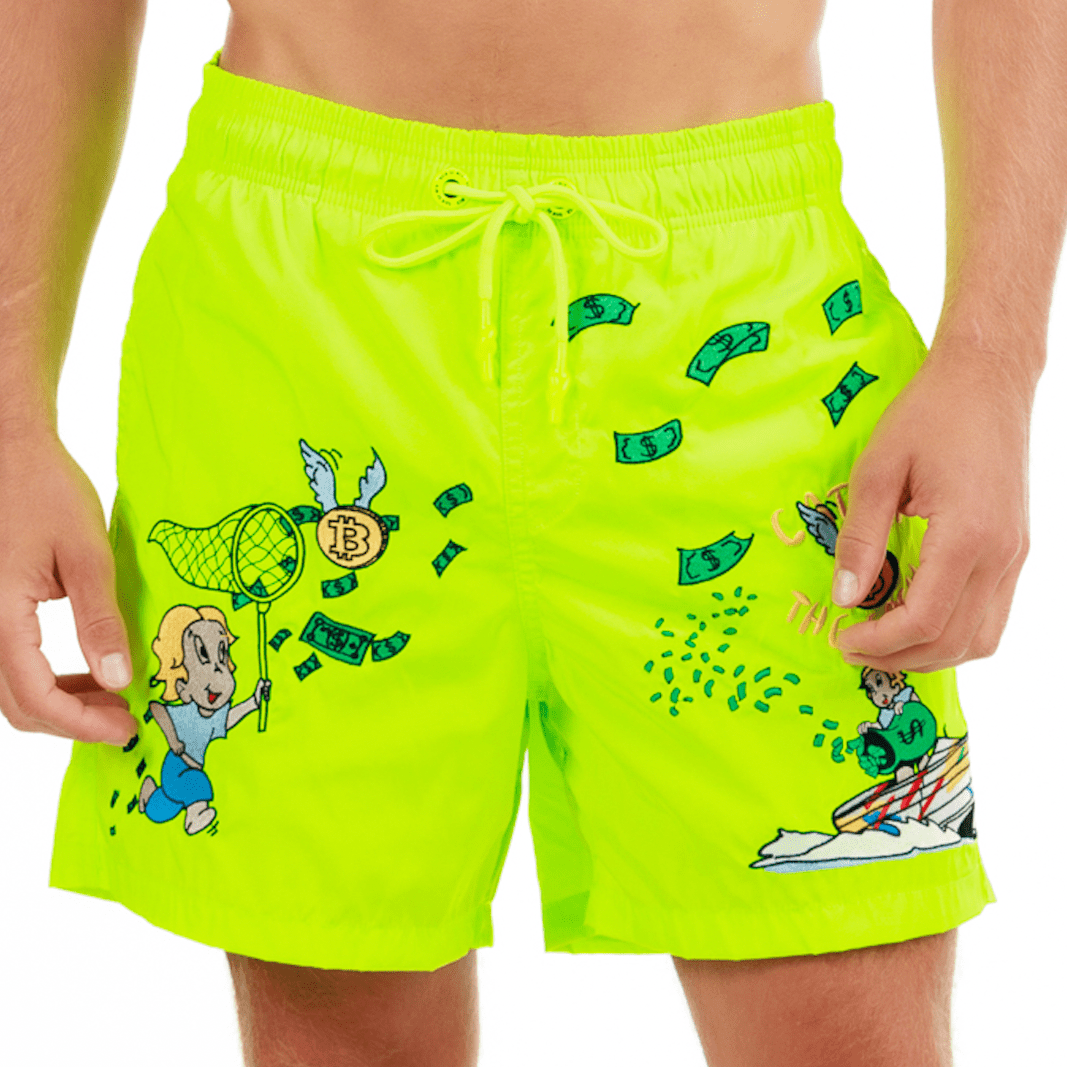 SALIN NEON YELLOW | Mens Swimwear CATCH THE DOLLAR - Bain de Mer