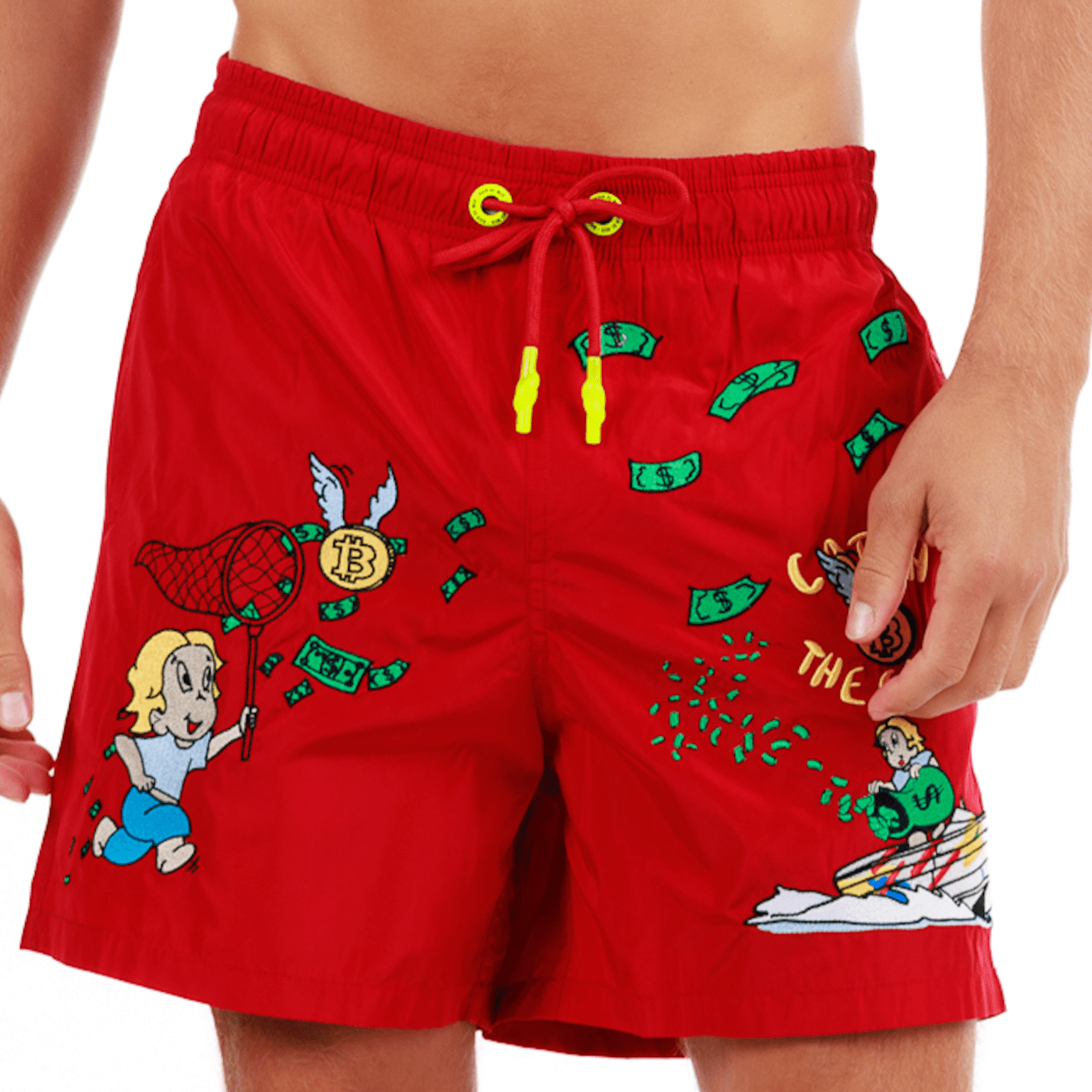 SALIN RED | Mens Swimwear CATCH THE DOLLAR - Bain de Mer