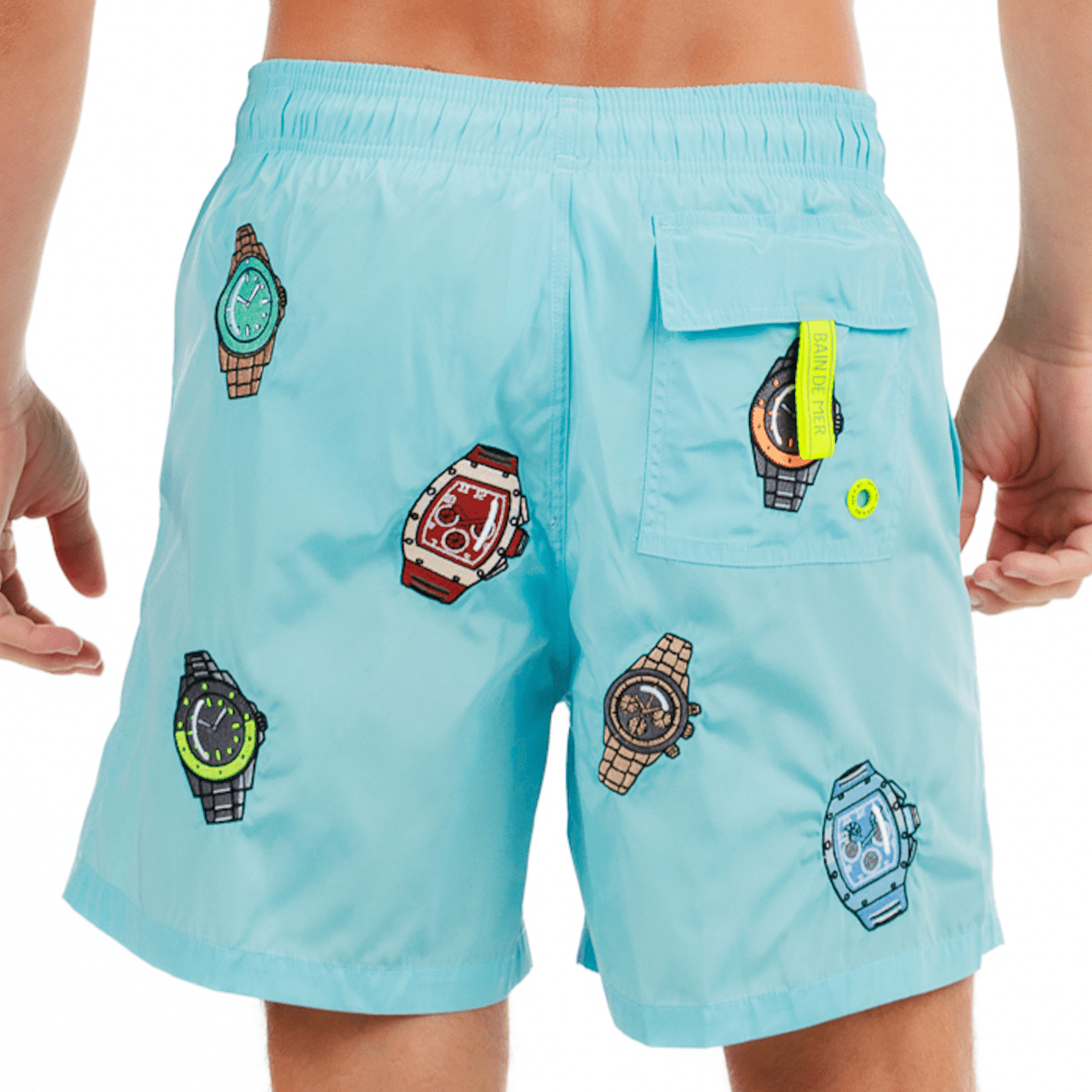 SALIN SKY BLUE | Mens Swimwear THE WATCH ALLOVER - Bain de Mer