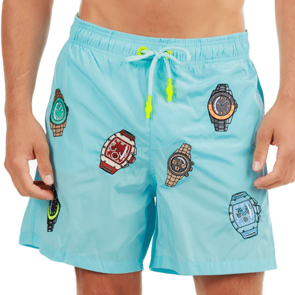 SALIN SKY BLUE | Mens Swimwear THE WATCH ALLOVER - Bain de Mer