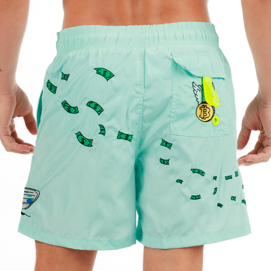 SALIN TIFFANY BLUE | Mens Swimwear CATCH THE DOLLAR - Bain de Mer