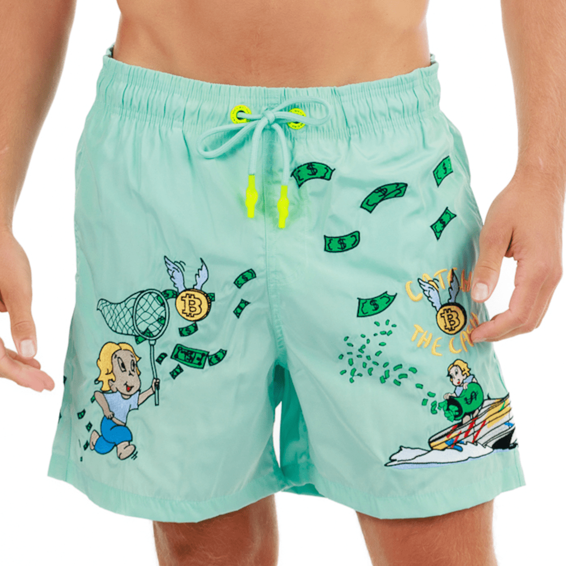 SALIN TIFFANY BLUE | Mens Swimwear CATCH THE DOLLAR - Bain de Mer