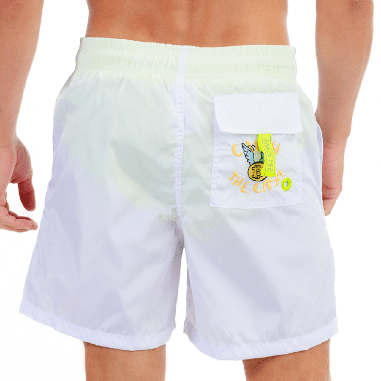 SALIN WHITE | Mens Swimwear RICH THE DOLLAR MONO - Bain de Mer