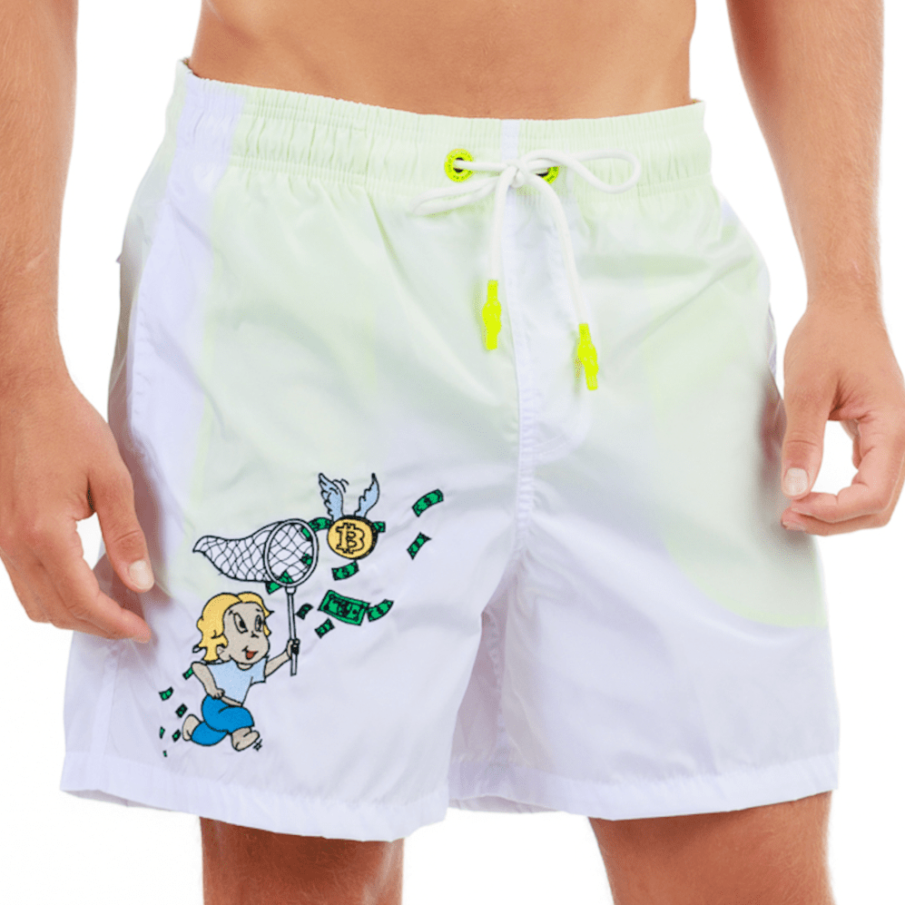 SALIN WHITE | Mens Swimwear RICH THE DOLLAR MONO - Bain de Mer