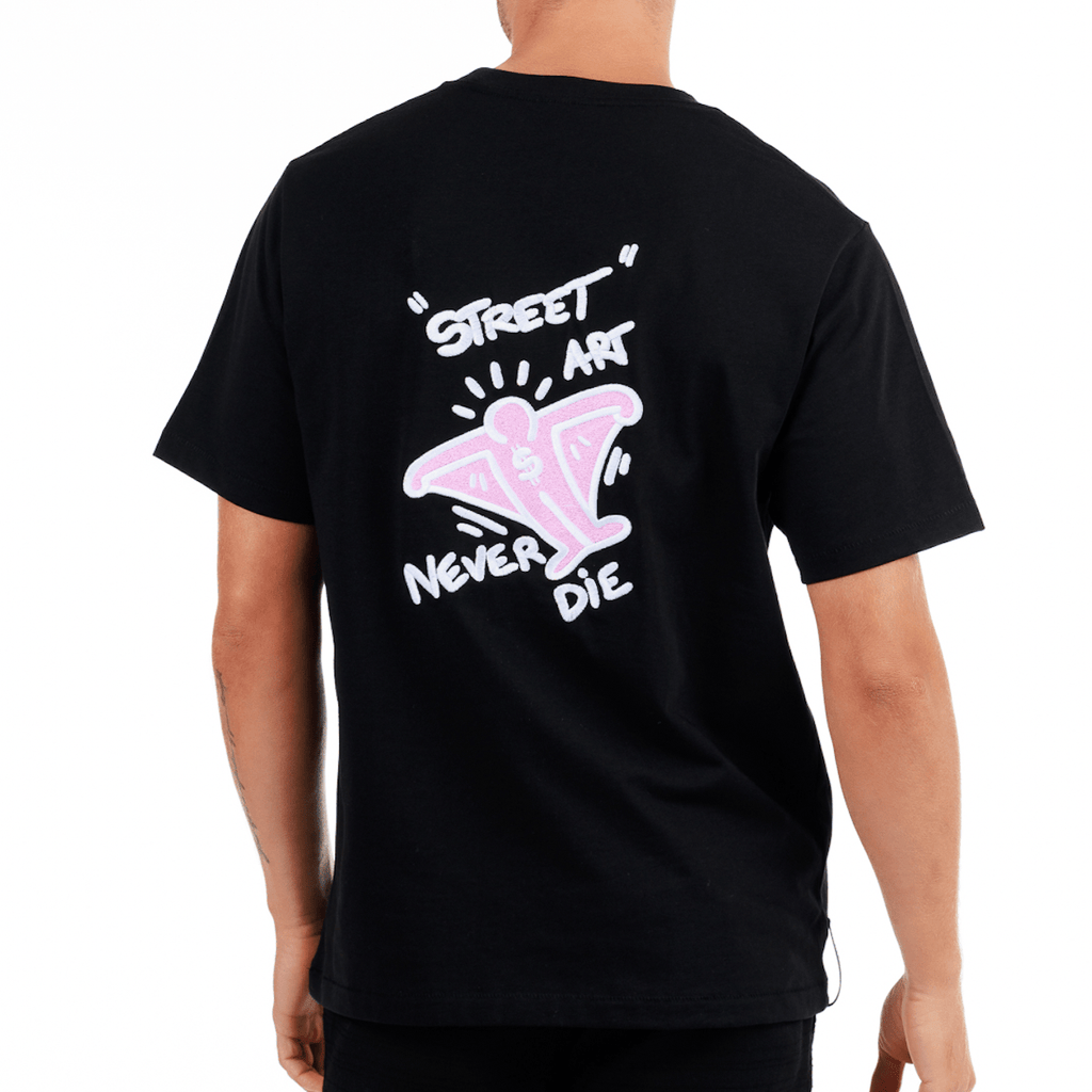 ALLARD BLACK | Mens Cotton Oversized T-Shirt STREET ART - Bain de Mer