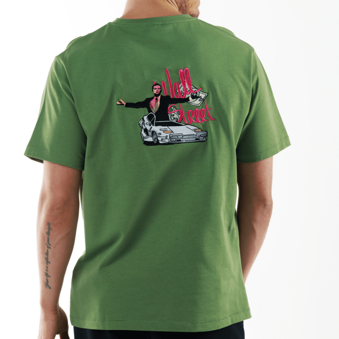 ALLARD MILITARY GREEN | Oversize Cotton T-Shirt THE WALL STREET - Bain de Mer