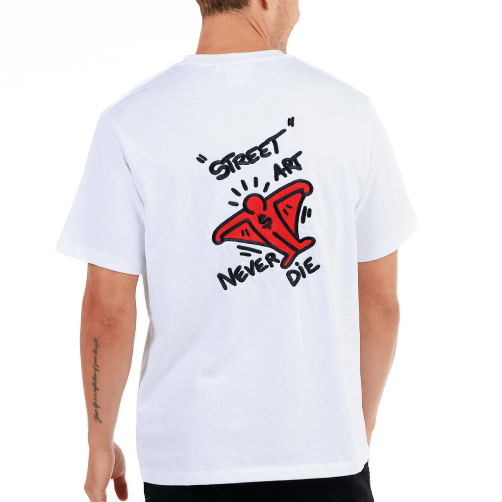 ALLARD WHITE | Mens Cotton Oversized T-Shirt STREET ART - Bain de Mer