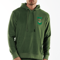 BOHEME MILITARY GREEN | Towelling Hoodie ESCOBART MOKE - Bain de Mer