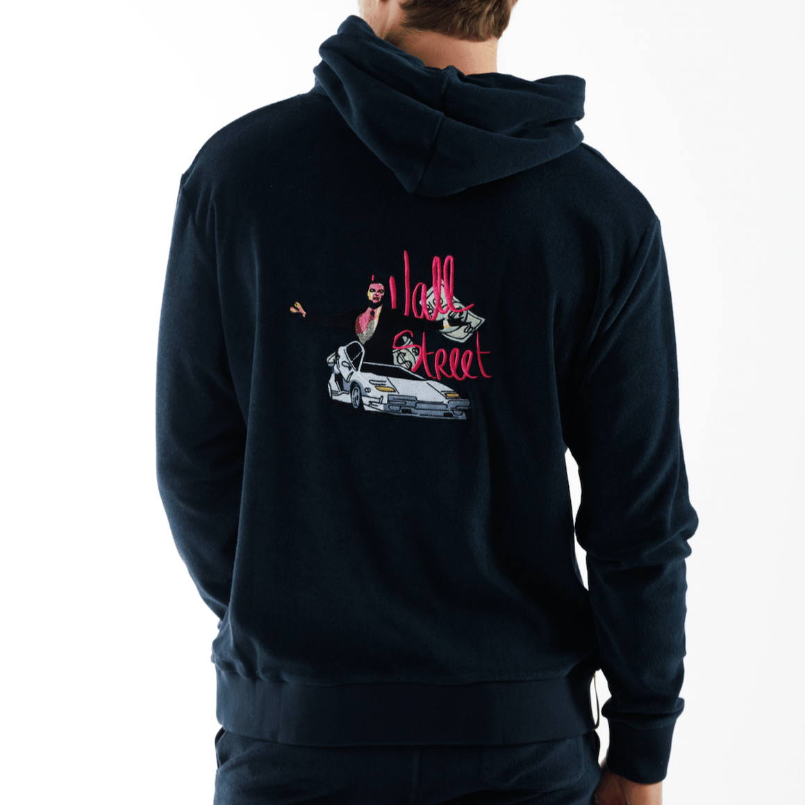 BOHEME NAVY BLUE | Towelling Hoodie THE WALL STREET - Bain de Mer