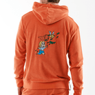 BOHEME ORANGE | Towelling Hoodie CATCH THE CASH - Bain de Mer