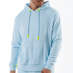BOHEME SKY BLUE | Towelling Hoodie - Bain de Mer