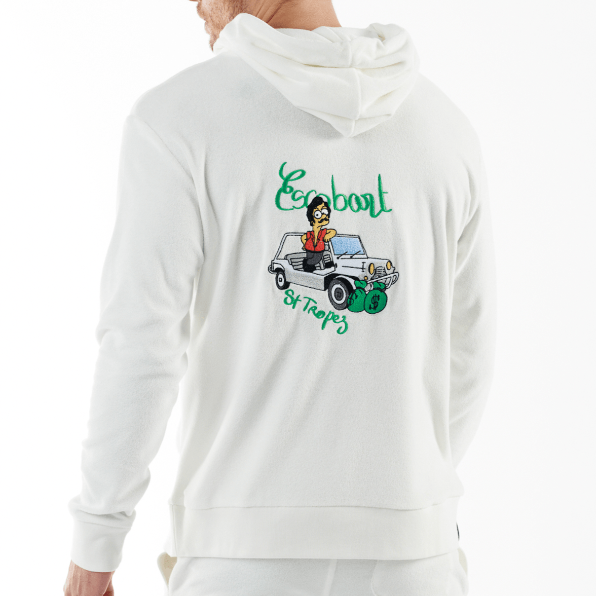 BOHEME WHITE | Towelling Hoodie ESCOBART MOKE - Bain de Mer
