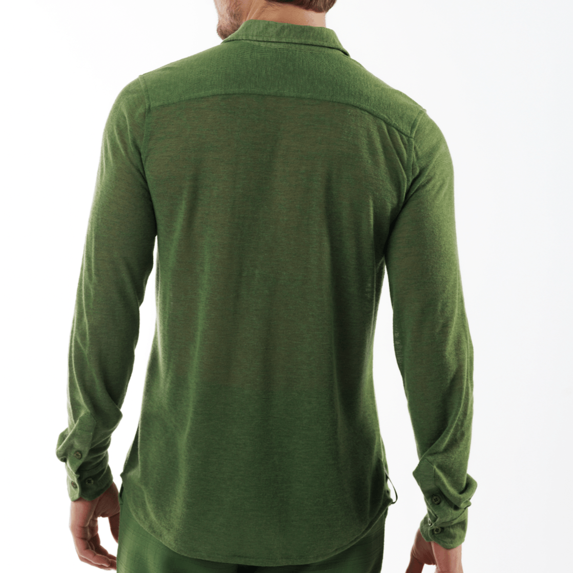 BYBLOS MILITARY GREEN | Linen Shirt Long Sleeve - Bain de Mer