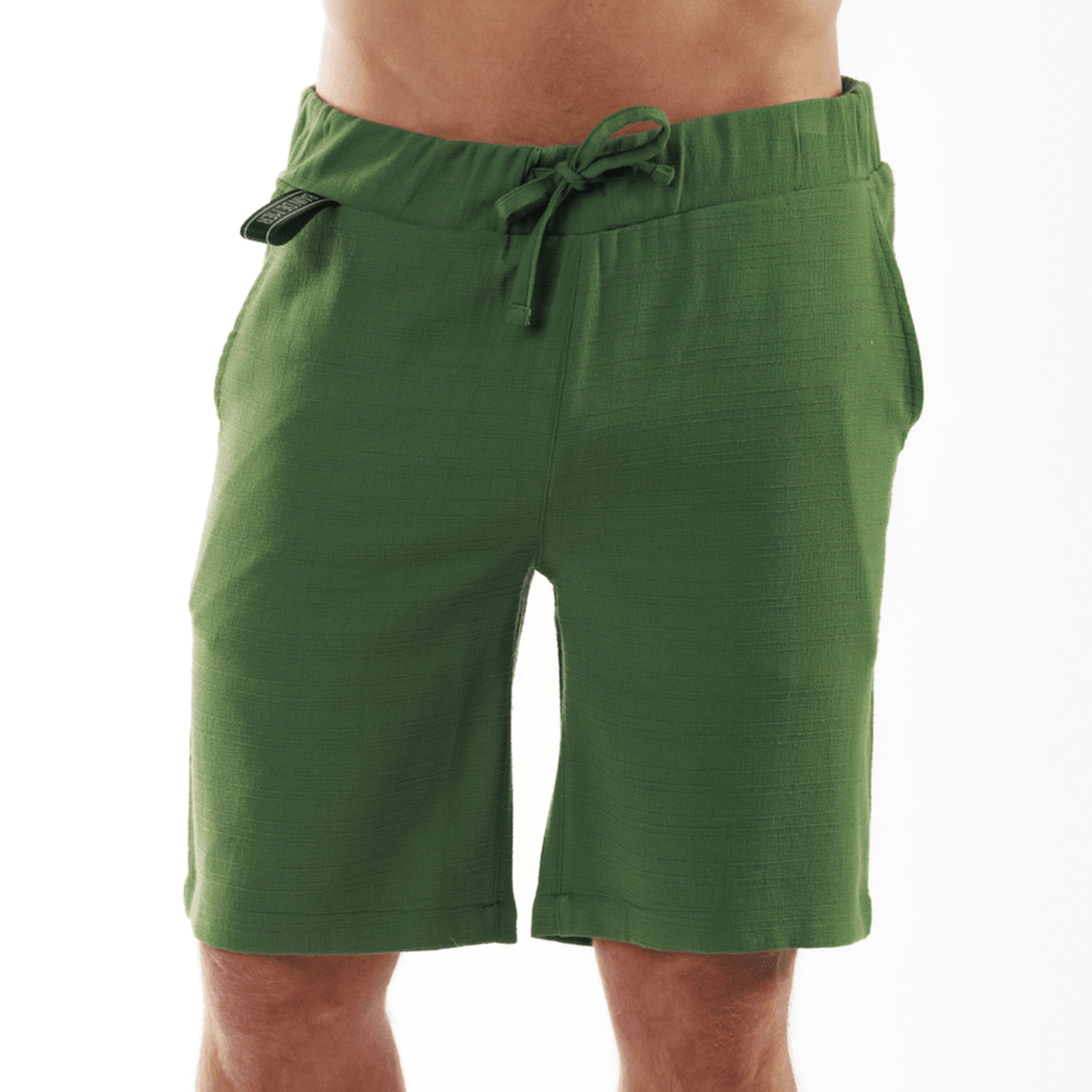 CLUB 55 MILITARY GREEN | Mens Linen Shorts - Bain de Mer