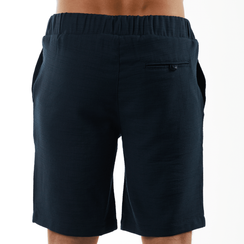 CLUB 55 NAVY BLUE | Mens Linen Shorts - Bain de Mer