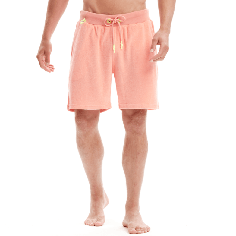 FLOLAUDIS CORAL | Mens Towelling Shorts - Bain de Mer