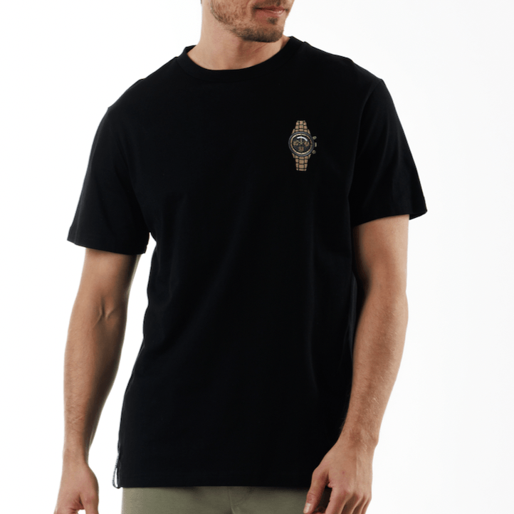 GAMBETTA BLACK | Cotton T-Shirt THE WATCH - Bain de Mer