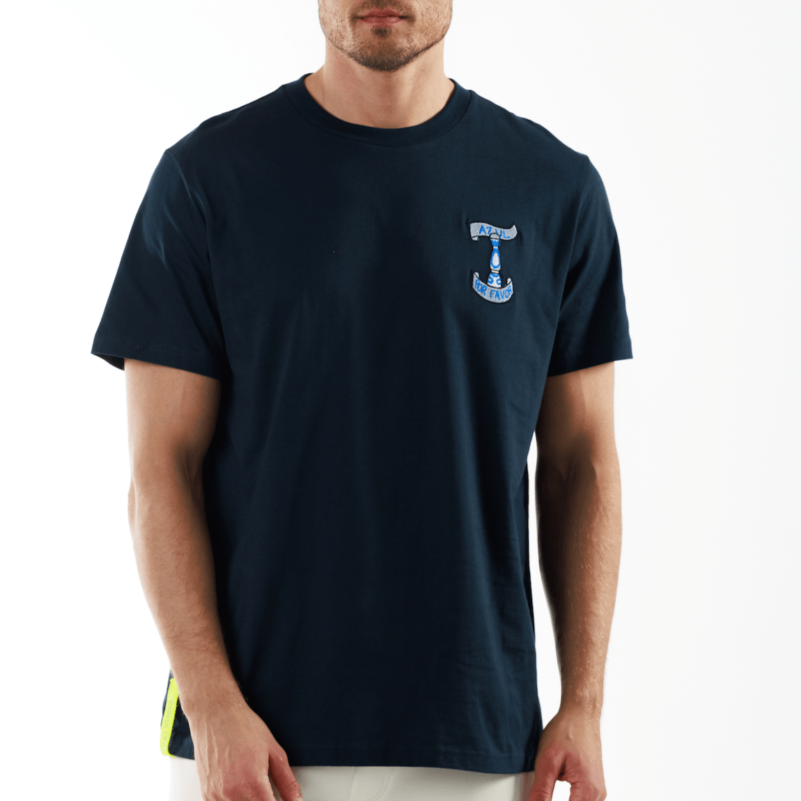 GAMBETTA NAVY BLUE | Classic Cut Cotton T-Shirt AZUL - Bain de Mer