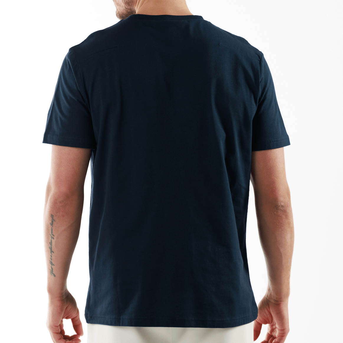 GAMBETTA NAVY BLUE | Classic Cut Cotton T-Shirt THE WATCH - Bain de Mer
