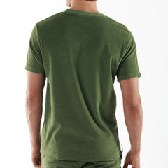 HARMONIE MILITARY GREEN | Towelling T-shirt - Bain de Mer