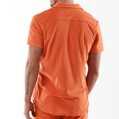 HERITAGE ORANGE | Towelling Shirt Short Sleeve - Bain de Mer