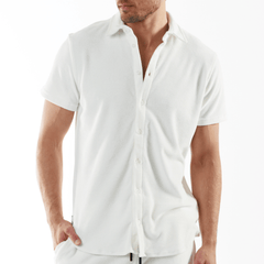 HERITAGE WHITE | Towelling Shirt Short Sleeve - Bain de Mer
