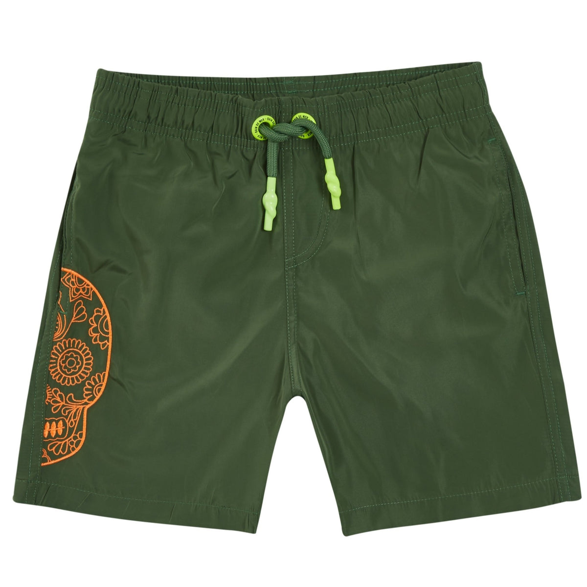KIDS - Big skull military green | Kids Swimwear - Bain de Mer