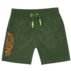 KIDS - Big skull military green | Kids Swimwear - Bain de Mer