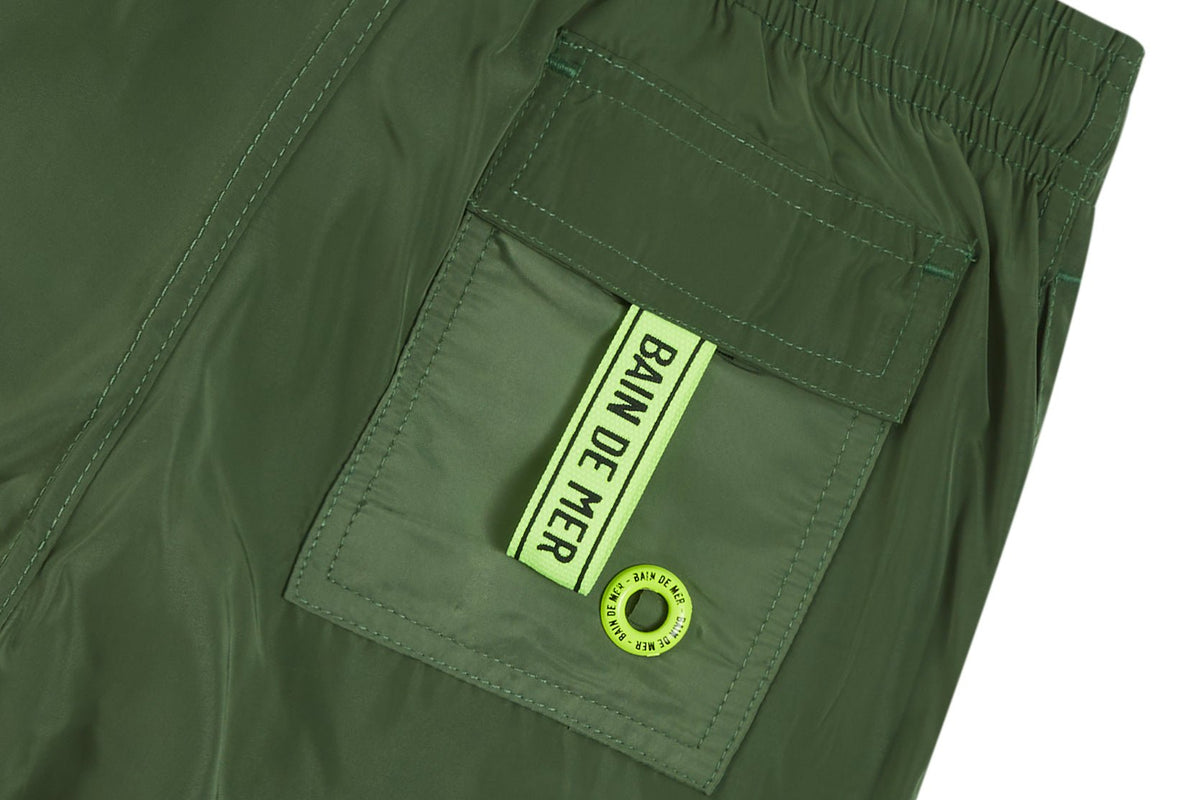KIDS - Big skull military green | Kids Swimwear - Bain de Mer