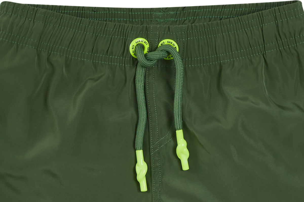 KIDS - Plain military green | Kids Swimwear - Bain de Mer