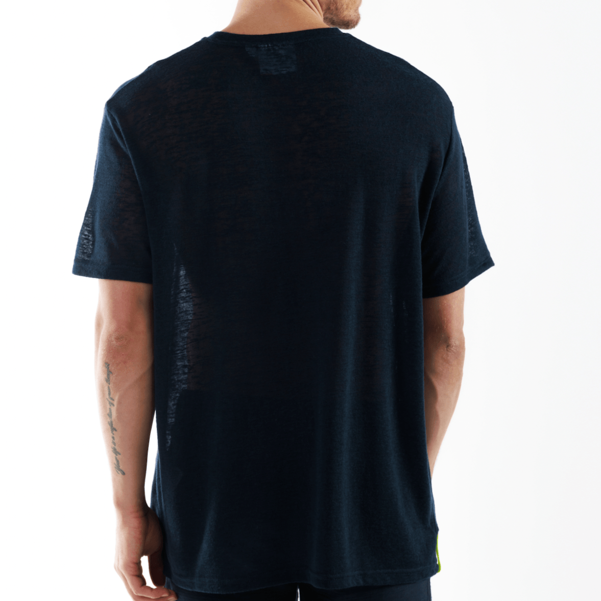L'ORMEAUX NAVY BLUE | Linen T-Shirt - Bain de Mer