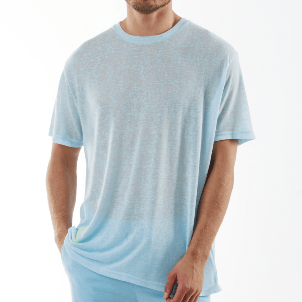 L'ORMEAUX SKY BLUE | Linen T-Shirt - Bain de Mer
