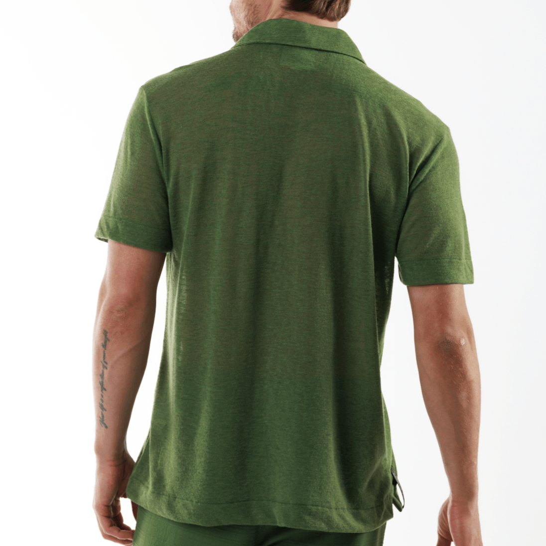 LOULOU MILITARY GREEN | Linen Shirt Short Sleeve - Bain de Mer