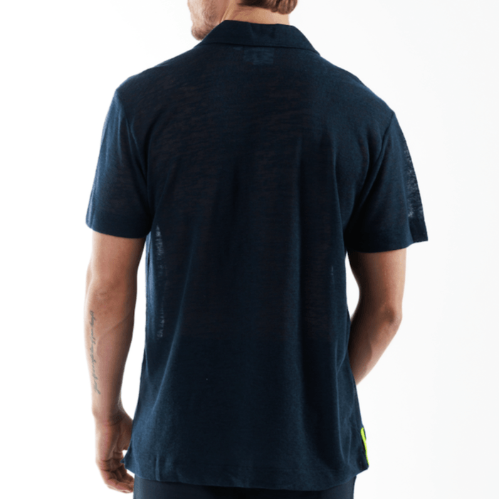 LOULOU NAVY BLUE | Linen Shirt Short Sleeve - Bain de Mer