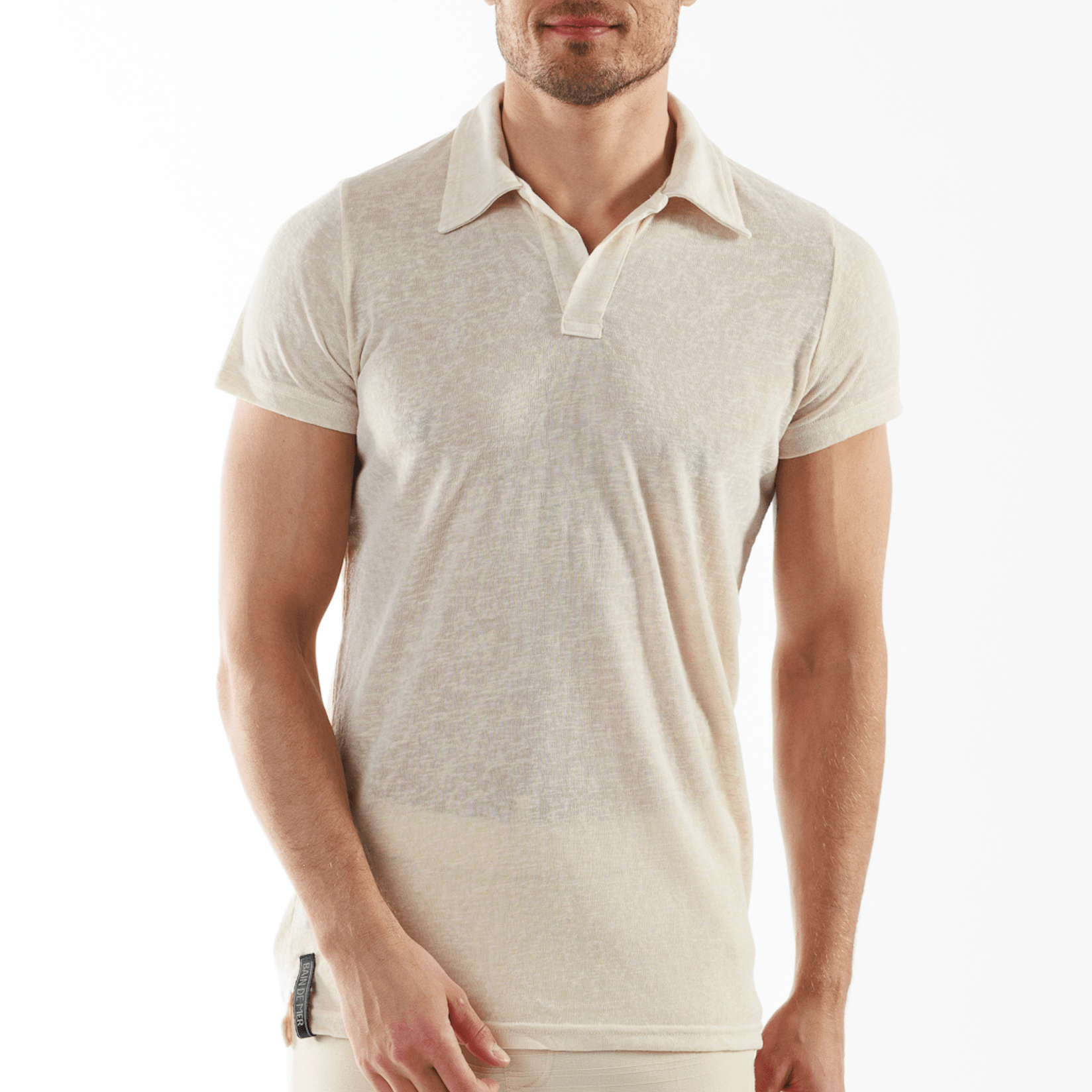 MARES SAND Linen Polo BAIN DE MER Official Site I Luxury