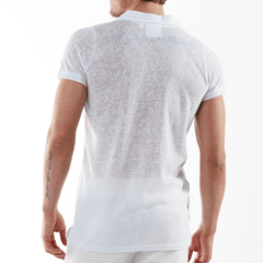 MARES WHITE | Linen Polo - Bain de Mer